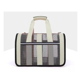 Laro Bolsa Jaula Transportadora Plegable Perro Gato Portatil Viaj Color Gris
