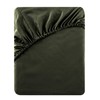 Soifox Double Fitted Sheets 40 cm Extra Deep Pocket Olive