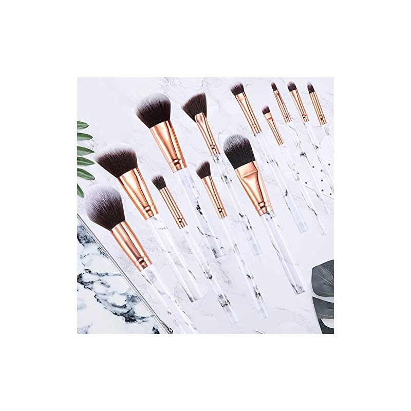 Makeup Brushes Set of 12 Marble Make Up Brushes with