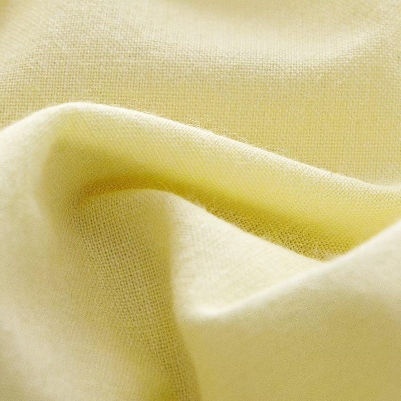 CLOTHKNOW Yellow Bedding Duvet Cover Set Queen Washed Cotton Light