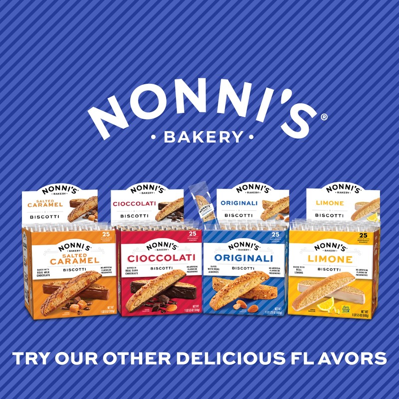 Nonni's Biscotti Value Pack, Originali Classic Almond, 25 Count, 1.1