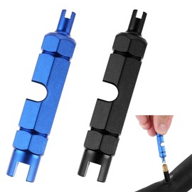 Ji liangli Set of 2 bicycle valve removal tools, aluminium inner tube and tyre valve removal tools, multi-purpose valve remover and valve removal tools