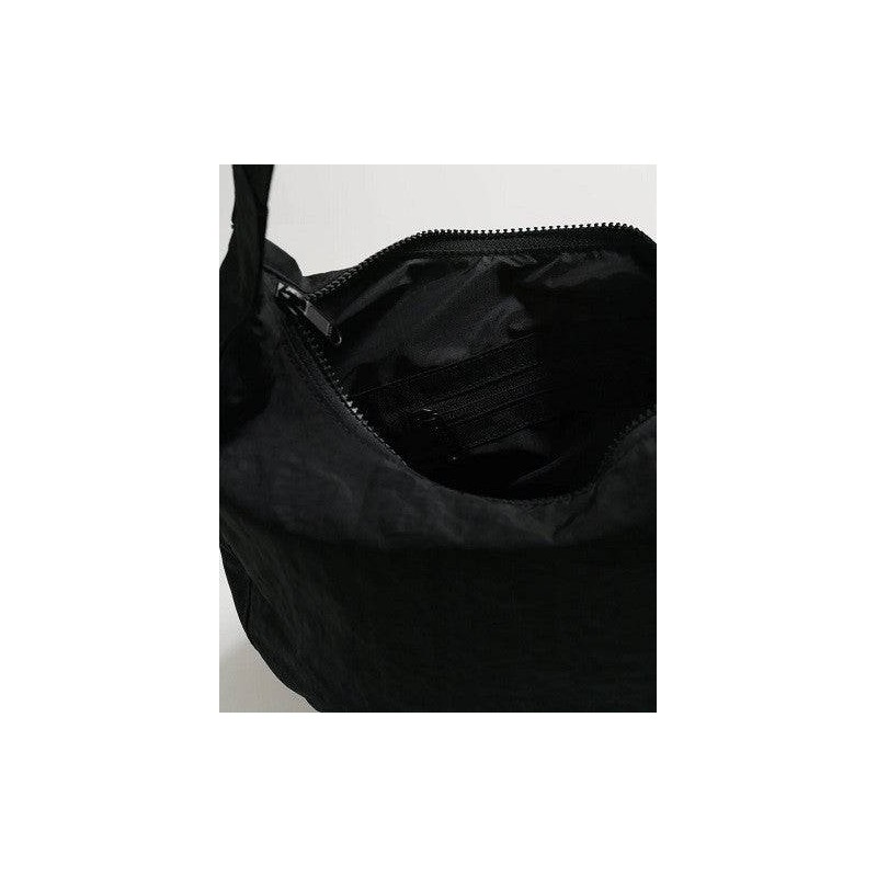 BAGGU Large Nylon Crescent Bag (Various Designs), Black