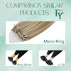 Easyouth Micro Hair Extensions Human Hair Highlight 14 inch Micro