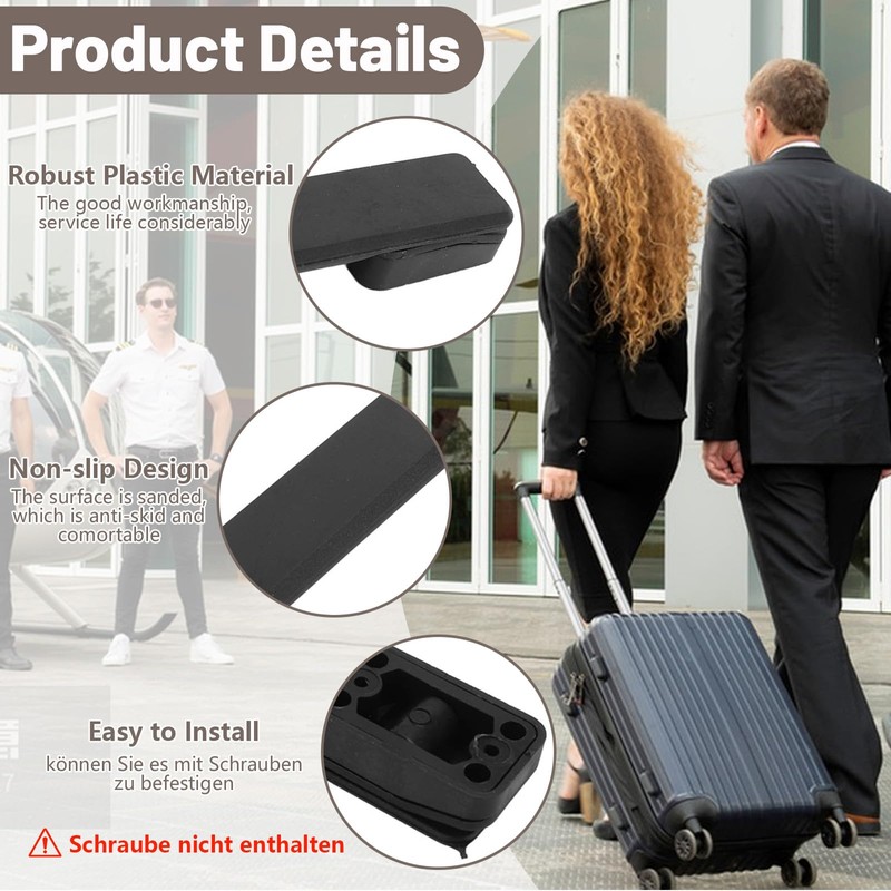 Yowmina Pack of 2 Suitcase Handle Replacement, Luggage Suitcase Handle,