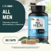 Multivitaminico Suplemento Para Hombre Life360+ 80 Cápsulas Sabor Sin sabor