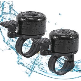 Pack of 2 Bicycle Bell, Universal Loud Sound, Classic Retro Bicycle Bell for Children and Adults, for Road Bike, Mountain Bike and Scooter, Black