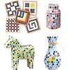 500PCS / 1.1LB Square Ceramic Mosaic Tiles, 0.4 x 0.4