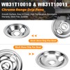 WB31T10010 WB31T10011 Chrome Range Drip Pans by Blutoget- Electric Stove