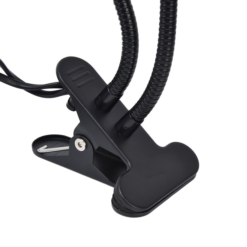 Table Lamp Holder E27/E26 Black Double Headed 360 Degree Adjustable