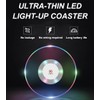 LED Coasters Set of 2, LED Coaster for Drinks, Bottle