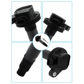 TAUTOY Set Of 6 UF823 Ignition Coil Pack & Iridium Spark Plugs (3.5L 3.7L) 2016-2020 For Ford Edge Explorer F150 Flex Police Transit, For Lincoln Confinental MKT MKX, Replace # DG563 7T4Z12029F