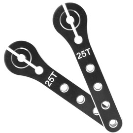 2pcs 25T Servo Horn 56mm Metal 25 Teeth Extension Steering Servo Arm for 30-100CC Balsa Airplane RC Car