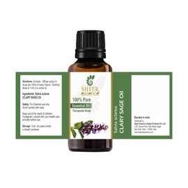 Sheer Essence Clary Sage Oil -(Salvia Sclarea)- Essential Oil 100% Pure Natural Undiluted Uncut Therapeutic Grade Oil 1.01 Fl.OZ