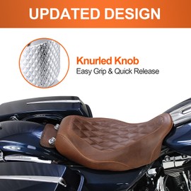 AEEAST Chrome Solo Seat Nuts, Seat Screws 1/4“ 20 Mounting Nuts Fit for Harley Davidson Touring Street Glide Road Glide Road King Softail