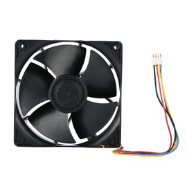 Richer-R Antminer Fan Cooler, 3A 7000 RPM Wind Cooling Computer Fan 250.3CFM Wind Powers, 4-Pin PWM Fan, Fast Heat Dissipation Case Fan for Antminer, Black