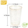 I00000 50 Pack 12 oz Gold Glitter Cups, Gold Glitter