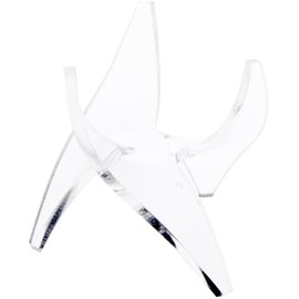 Plymor Clear Acrylic Triangular Display Stand Holder for Geode, Mineral or Crystal Cluster, 1.625" H x 2.375" W x 2.375" D (2 Pack)