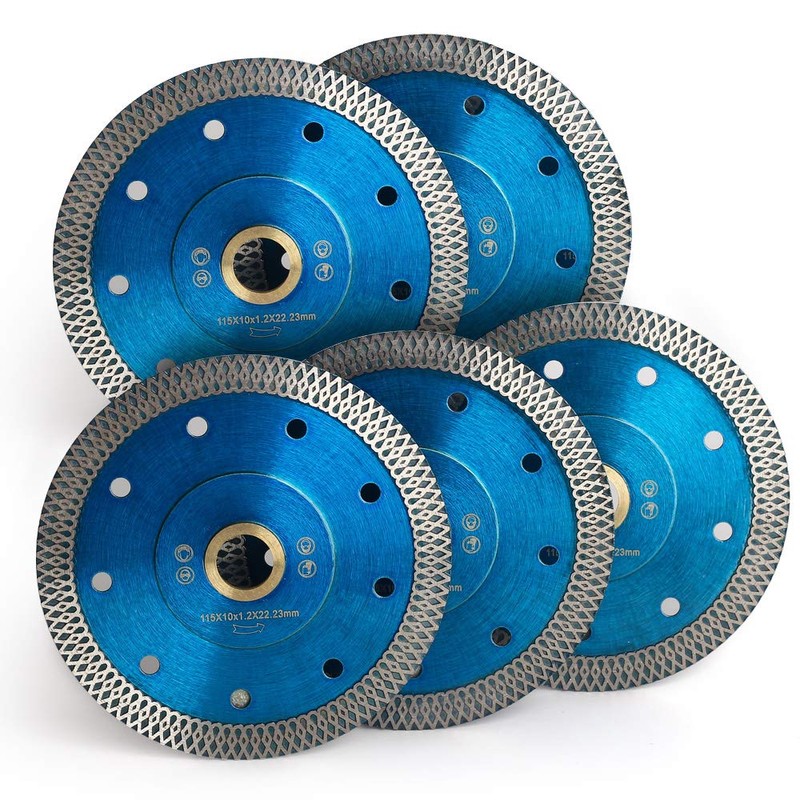 5Pcs/Box Super Thin Diamond Tile Blade 4.5" Porcelain Cutting Blade