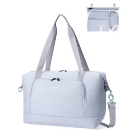 ECOHUB Ryanair Hand Luggage Bag 40 x 20 x 25, 20 L Foldable Small Travel Bag Hand Luggage for Airplane, Recycled Travel Bag with Removable Wet Bag, Ryan Air Bag 40 x 20 x 25 cm, gray