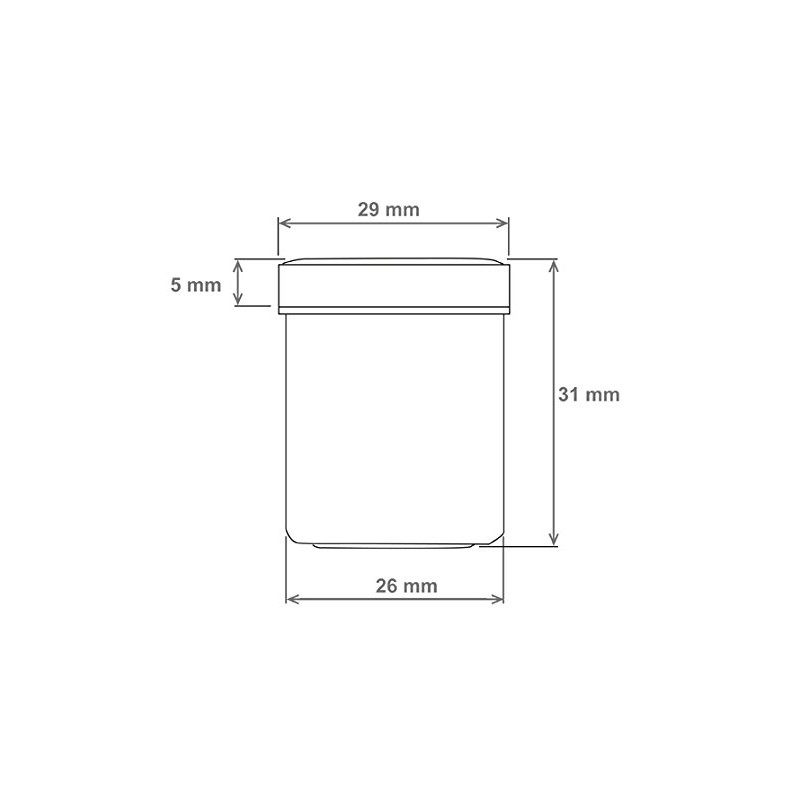 30 ointment containers, cream containers, ointment jars, high, 12 ml