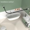 L Shaped Shower Curtain Rod,28-39 X 43-67 Inch Curved Shower