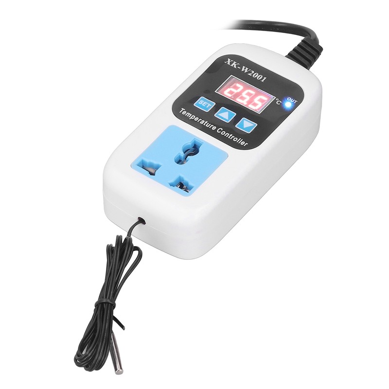 Temperature Controller Automatic Adjustable Digital Display Electronic Socket Thermostat for