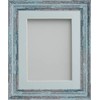 Frame Company Lynton Rustic Blue Photo Frame with Light Blue