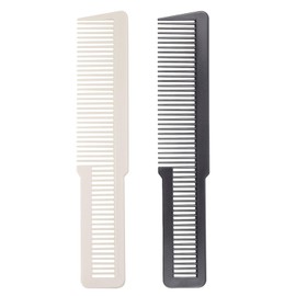 GEN'C BÉAUTY 2‑Pack Hair Cutting Comb Set – Dual‑Tooth Styling Combs for Precision Sectioning and Trimming (Black & White)