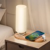 VOSFEEL Bedside Lamp with Charging Function, Stepless Dimming LED Night
