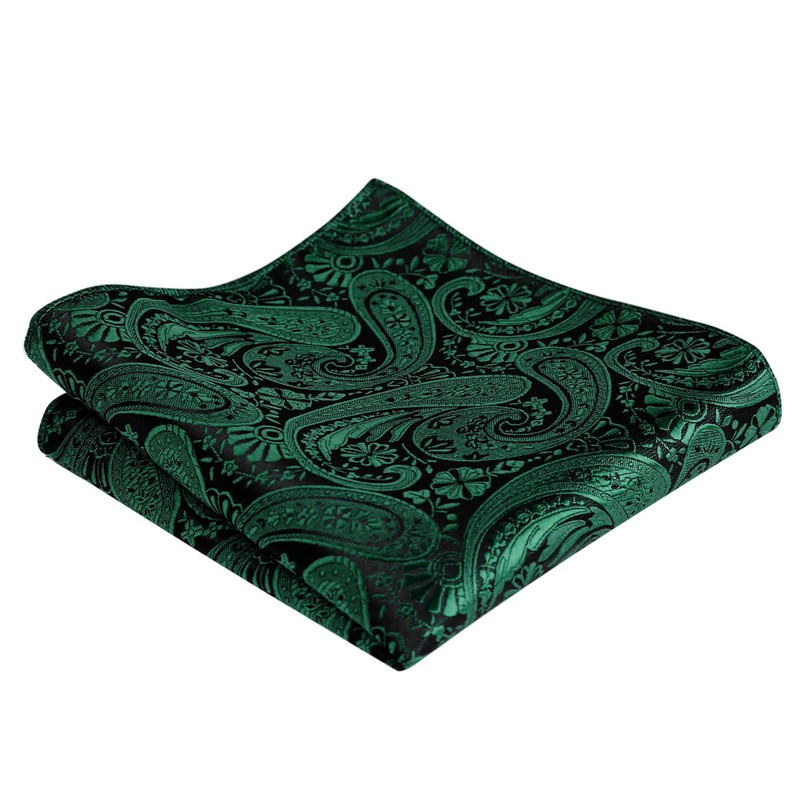 Alizeal Mens Gradient Paisley Bow Tie Pre Tied Pocket Square