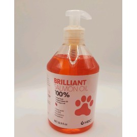 Brilliant Salmon Oil for Dogs Cats OMG 3 Fish Oil Liquid Supplement 16.9 oz