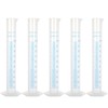 LOLYSIC 10 Pack 100ml Plastic Measuring Cylinders Durable Laboratory Test