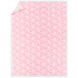 Luxape Bow Blanket Pink Bows Soft Throw Blanket Reversible Premium Cozy Fabric for Best Comfort - for Infant,Toddler,Newborn,Nursery,Girl,Throw,Crib,Stroller,Gift (Pink Bows Teddy, 50x60 in)