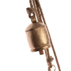 4 Large Rustic Cow Bells on a Rope