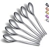 Teaspoons, 6 Piece Spoons Silverware, Stainless Steel Small Spoons, Tea