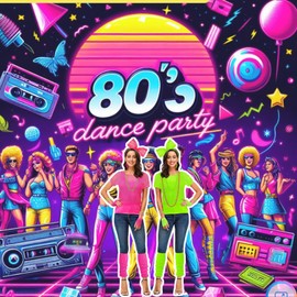 80s Outfit Women Costume Accessories Set Fishnet Neon Off Shoulder T-Shirt Two Pieces Lace Headband Neon Earrings Fishnet Gloves, Legwarmers for 80's Party