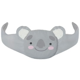 Cherry Stone Pillow Animal Children's Hot Water Bottle Size Adjustable Thermal Pillow Filled with Cherry Seeds Relieves Stomach Pain and Bloating Grey Koala [088]