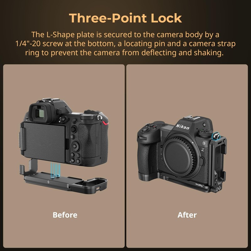 SMALLRIG L-Shape Plate for Nikon Z 6III, L-Bracket L-Bracket for