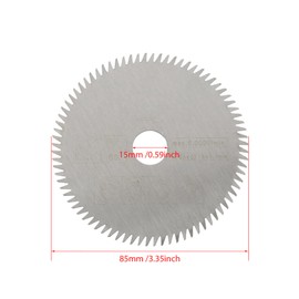 Walfront Circular Saw Blade Pack of 5 Mini Carbide Circular Saw Blade 85 mm Outer Diameter 15 mm Inner Diameter Circular Saw for Cutting Tool