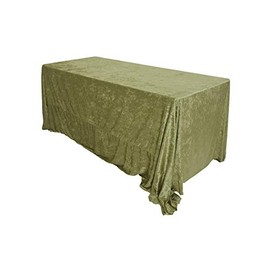 Zhen Linen 90" x 132" Rectangular Velvet Tablecloth (Sage)