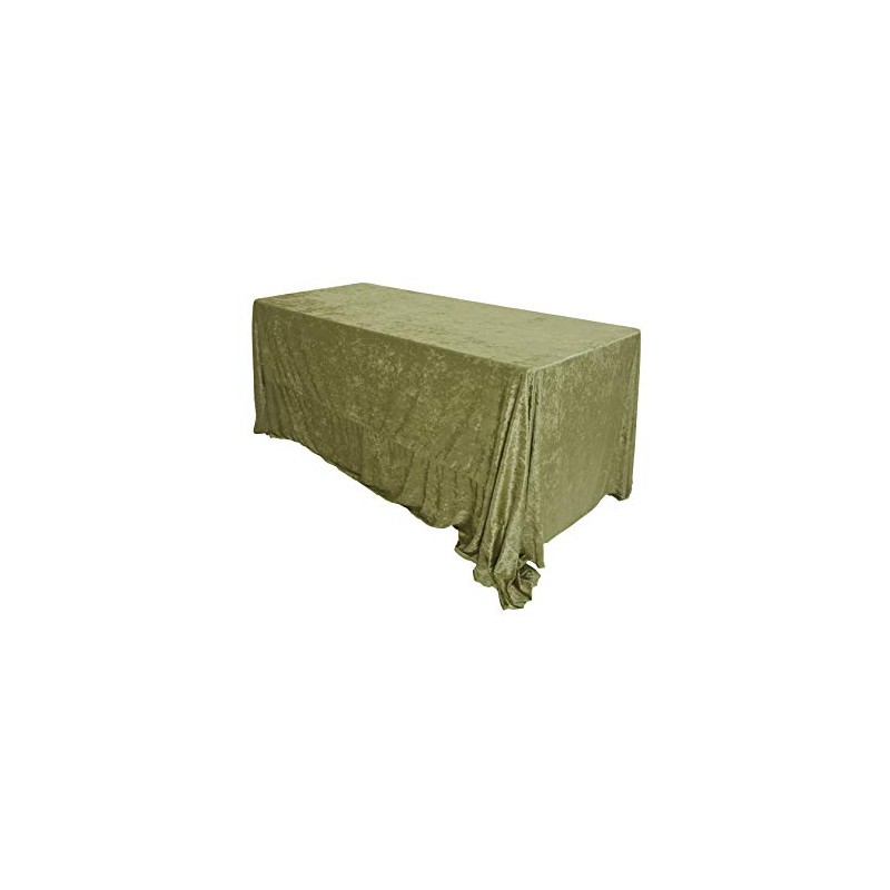 Zhen Linen 90" x 132" Rectangular Velvet Tablecloth (Sage)
