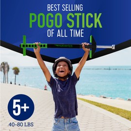 Flybar Maverick Foam Pogo Stick for Kids Age 5 and Up, 40 to 80 Pounds, Pogo Stick for Boys and Girls (Green)