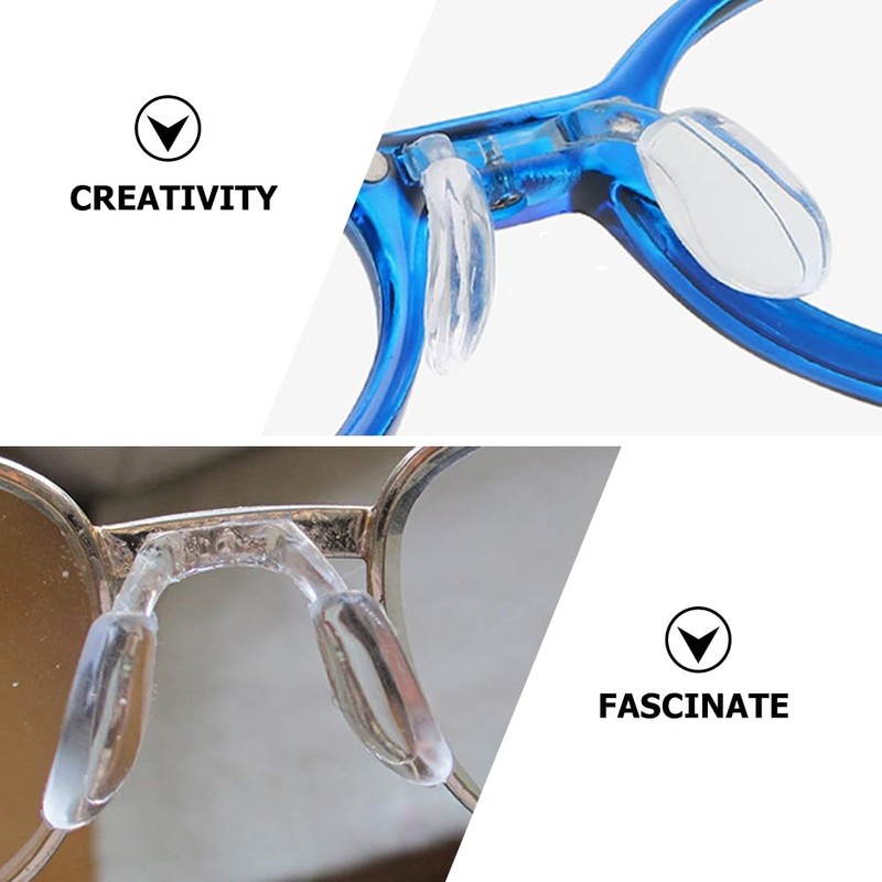 FOMIYES 4Pcs Silicone Eyeglass Nose Pads Non-Slip U Shaped Accessories