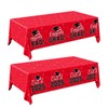 EYOBZOOQ Red Graduation Tablecloth Plastic 54"x108", 2Pcs Congrats Grad Tablecloth