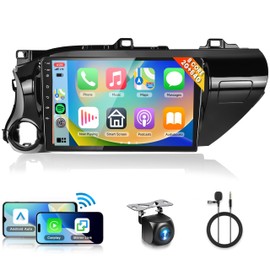 8Core 2+64G Car Stereo for Toyota Hilux 2015-2020 Wireless Carplay Android Auto,10.1 inch 1280 * 720P IPS Touch Screen Radio, Android/GPS/WiFi/32band DSP Audio/Bluetooth/SWC/Backup Camera