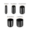 sourcing map 50pcs Round End Protective Caps Rubber Cover 1/8"