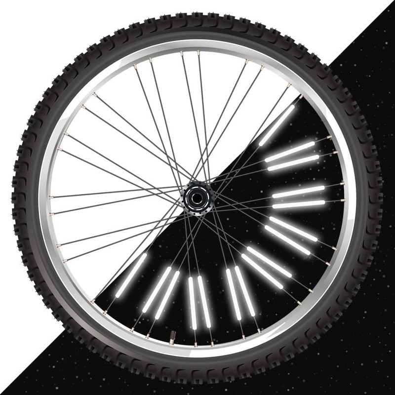 Cycling Reflectors, 96Pcs Bike Wheel Spoke Reflectors, Universal Bicycle Reflective