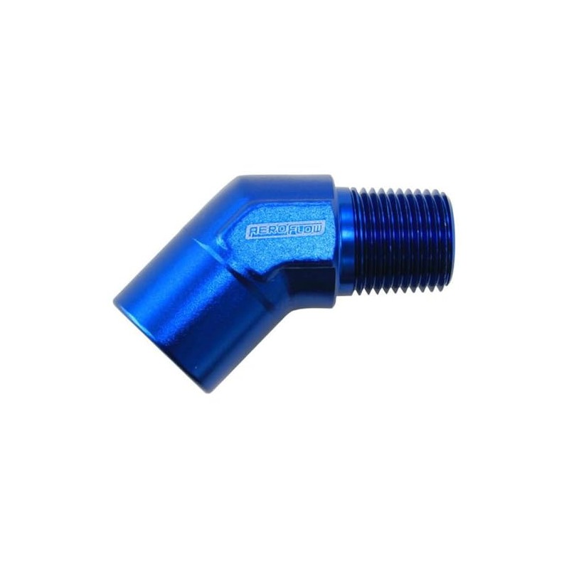 Aeroflow 45 Degree NPT Female to Male NPT Fitting 1/4