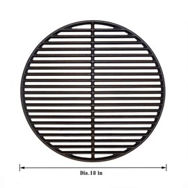 KAMaster 18 inches Cast Iron Cooking Grids Grates for Large Big Green Eggs,Cast Iron Round Grill Grate Cooking Grate Perfect for Pretty Barbecue Marks Barbecue Grills(18"-Fit Large GRILL)